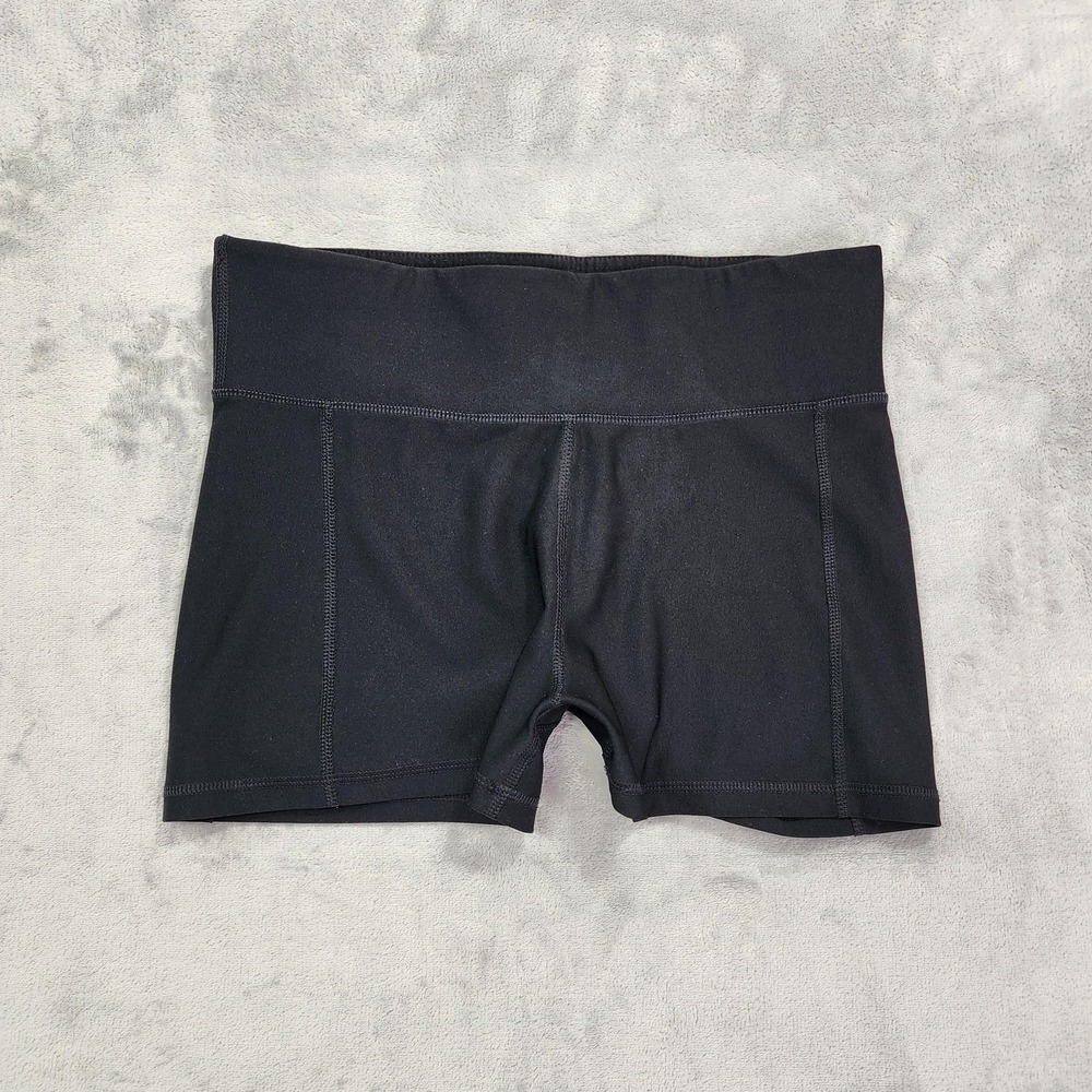 Activ8 Biker‎ Shorts Womens M Black Knit Stretch Lightweight Gym Yoga Workout